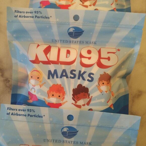 Child Size / Kids Face Masks - 3 Packs - New, Sealed - 30 masks total - Picture 4 of 4